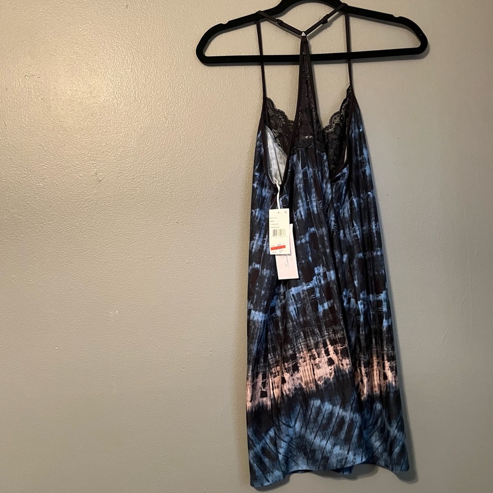 NWT Linea Donatella Sz Small Turquoise Tie Die Nightie! - Picture 6 of 8